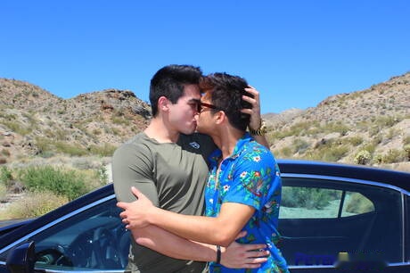 Hot american guys hot twink Jason Wolf and bull Axel Kane drilling an ass at pool