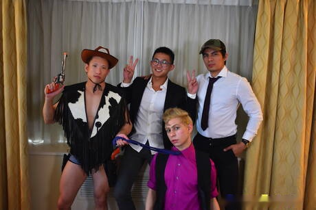 Jake Perez, Ray, Jessie Lee, Daniel tienen un buen sexo grupal