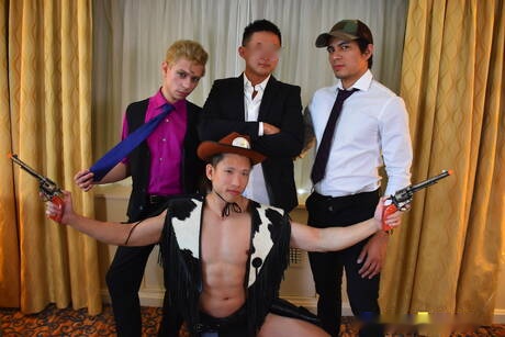 Jake Perez, Ray, Jessie Lee, Daniel have a good groupsex