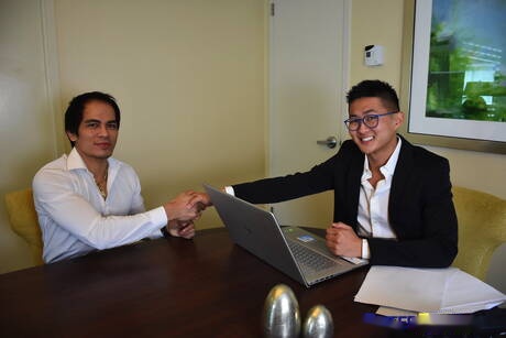 Hunk Jake Perez and oriental hunky guy Ray Dexter fuck ass after sucking dick