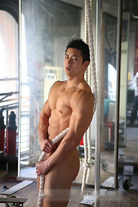 El toro asiático Peter Le muestra un cuerpo musculoso en el gimnasio