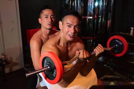 Tough guy Hiroya and stud Ryuji have a hot couple scene