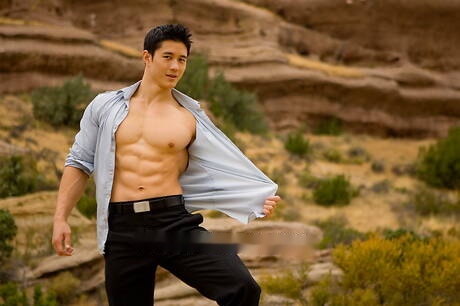 El toro fuerte oriental Peter Le muestra un cuerpo robusto al aire libre