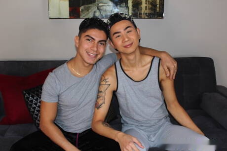 Shameless boys Jessie Lee, Nolan Knox and Alfonso Osnaya have a threesome pleasure