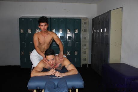 Pretty american guys hunk Nic Sahara and hot twink Levy Foxx sucking and screwing each other