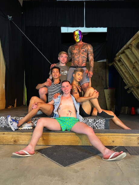 Sexy americans, twink Levy Foxx and hunky guy Danny Wilcoxx banged each other outdoor