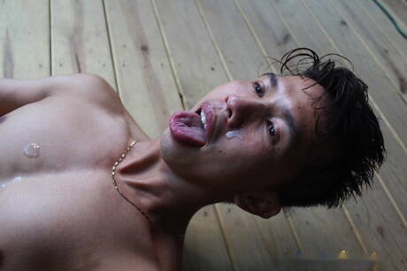 Hot american dudes hot twink Zacc Andrews and young dude Levy Foxx have a hot sex outside