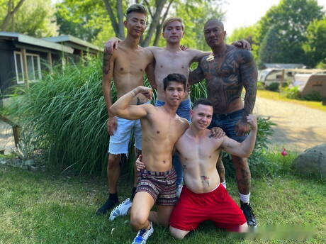 Hot american guys beautiful boy Nolan Knox and young boy Levy Foxx fuck after dick sucking outdoor