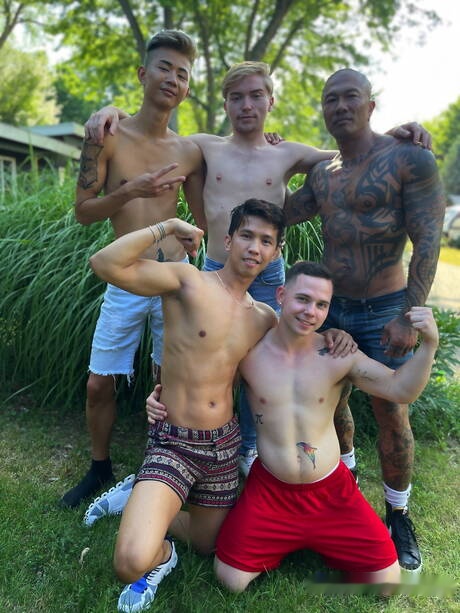 Hot american guys beautiful boy Nolan Knox and young boy Levy Foxx fuck after dick sucking outdoor