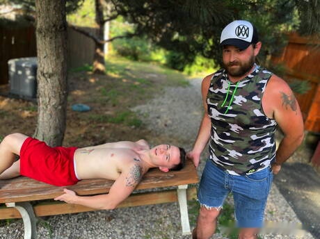 Hot american guys beautiful boy Nolan Knox and young boy Levy Foxx fuck after dick sucking outdoor