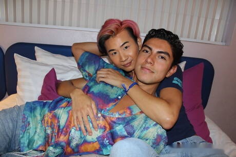 Nice american boys young Nolan Knox and hunk Alfonso Osnaya fuck ass after blowjob