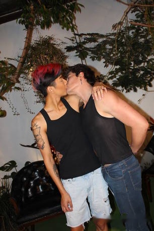 Muscular Axel Loon Bernal and asian pretty boy Nolan Knox fuck after dick sucking outside