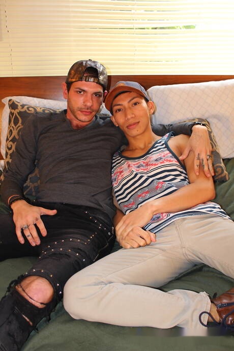 Asian tough guy David Ace fuck ass after sucking cock