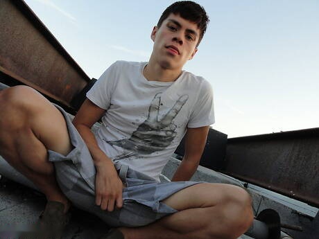 Les jeunes Américains Alec Grey et Josh Bensan dans une scène de fellation à l