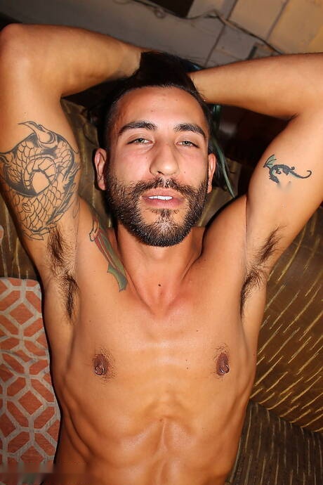 Latino tough guy Jace jerk off his dick