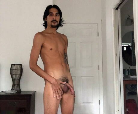 Latino tough guy Maxx Stoner posing nude and showing nice butt