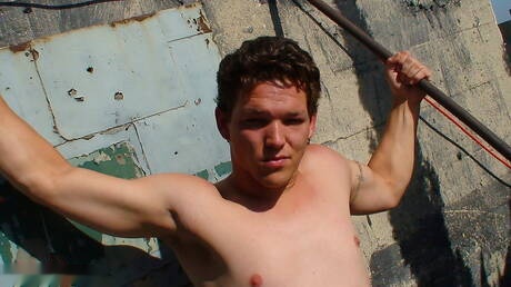 Beefcake Dimitri Summers and tough guy Lee Stephens love each other outdoor