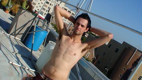 Beefcake Dimitri Summers and tough guy Lee Stephens love each other outdoor