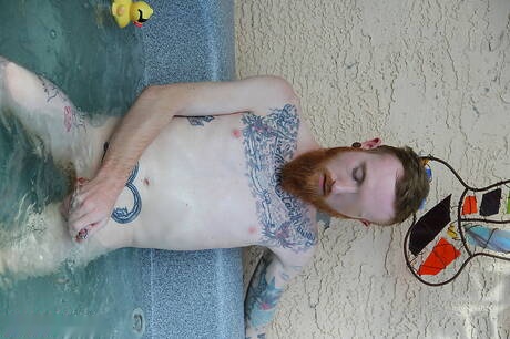 American hot twink Dom Ty and stud J Bleu in dick sucking scene at the pool