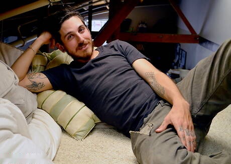 Tough guy Farmer Tom and stud August Grey in dick sucking scene