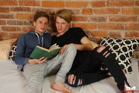 Beefy Robi Dane and beefy Alex Fox fuck after blowjob