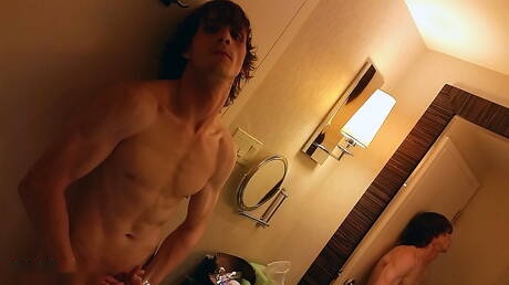 Superstud Nico masturbating