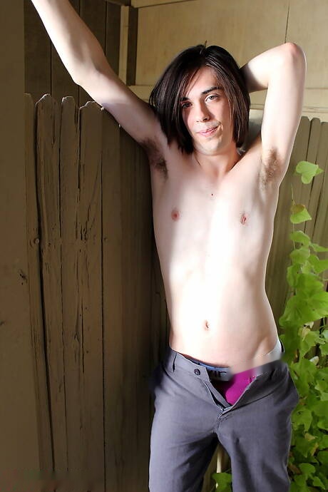 Hot twink Tyler Hancock teasing his dick at the pool