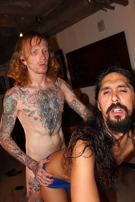 Latin stud Maxx Stoner and beefy Logan Flood fuck ass after sucking cock