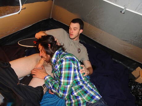 Muscular Thrasher and beefy Cliff Jensen have a hot sex