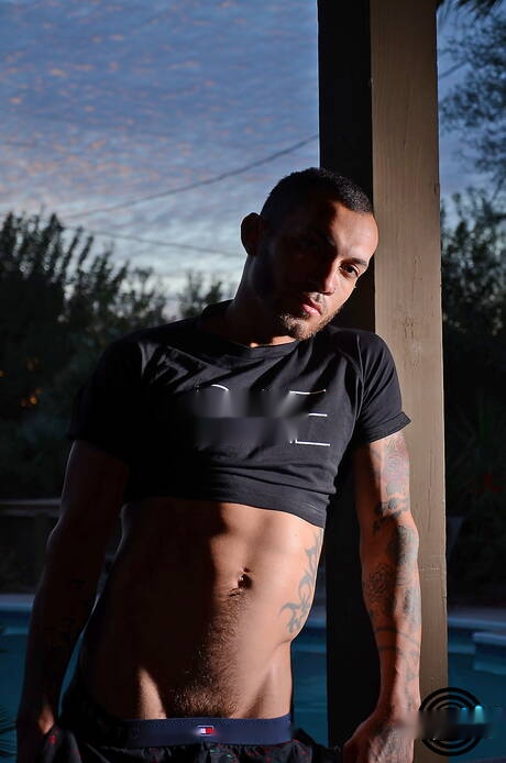 Hunk Boi Chino and latin tough guy Matthew Grande posing nude outdoor