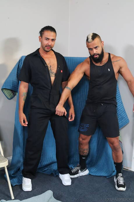 Latin hunk Tony Orion and well-built King Cuba in hot anal sex