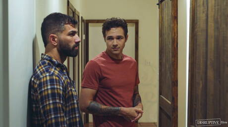 Pretty american boys hairy stud Adam Ramzi and young boy Jayden Marcos have a good anal sex