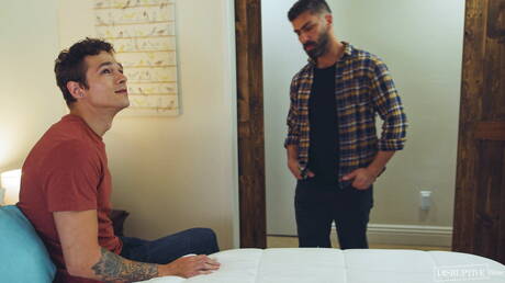 Pretty american boys hairy stud Adam Ramzi and young boy Jayden Marcos have a good anal sex