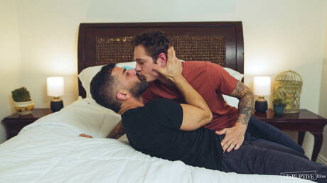 Pretty american boys hairy stud Adam Ramzi and young boy Jayden Marcos have a good anal sex