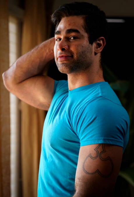 Latino hunky guy Lucas Leon and american husky guy Dante Colle fuck ass after sucking cock