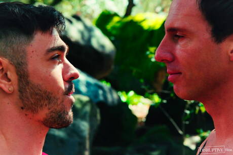 Nice american buddies husky guy Nico Coopa and well-built Reese Rideout fuck ass after blowjob outdoor