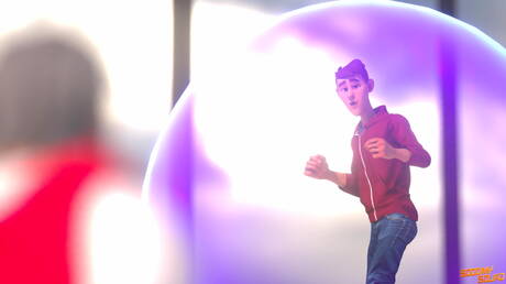 Der böse Bösewicht Doctor Power wird von mehreren Schwänzen gefickt