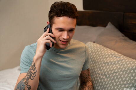 Nice american buddies twink Jayden Marcos and muscular Derek Kage in hot anal sex