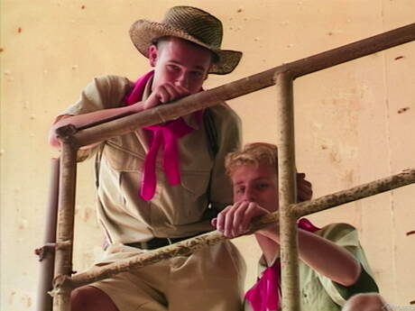 Hot young boyscout Gynt Klein,Ivo Svoboda,Hans Koloman doing blowjob and cum in mouth