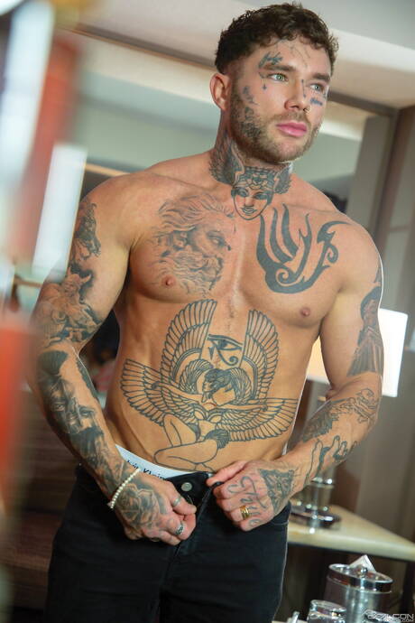 Der muskulöse Amerikaner Luca Del Rey und Joel Hart haben heißen Sex