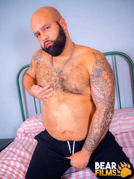 American gay bear Brooklyn Bear posing nude