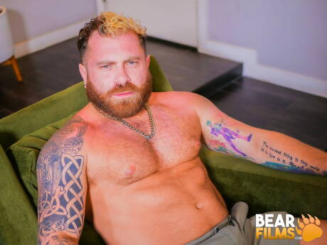 Nice american guys mature bear Riley Mitchel and bodybuilder Lawson James sucking and fucking each other