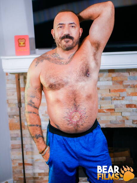 Mexican hot bear Alessio Romero posing naked