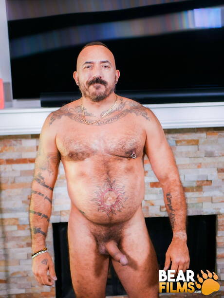 Mexican hot bear Alessio Romero posing naked