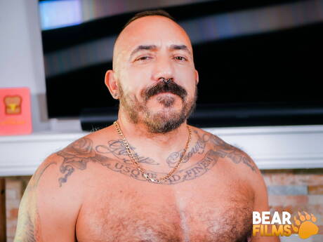 Mexican hot bear Alessio Romero posing naked