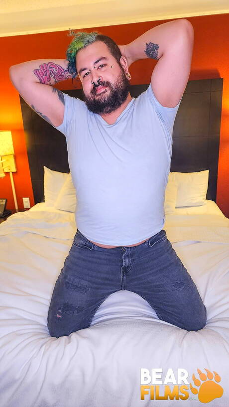 Nice Pup Modded masturbating