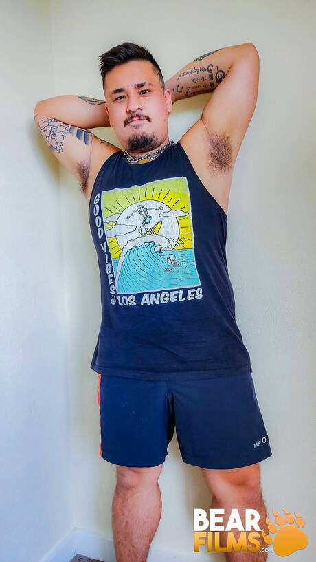 Asian nice Neon Pup undressing and showing hot ass