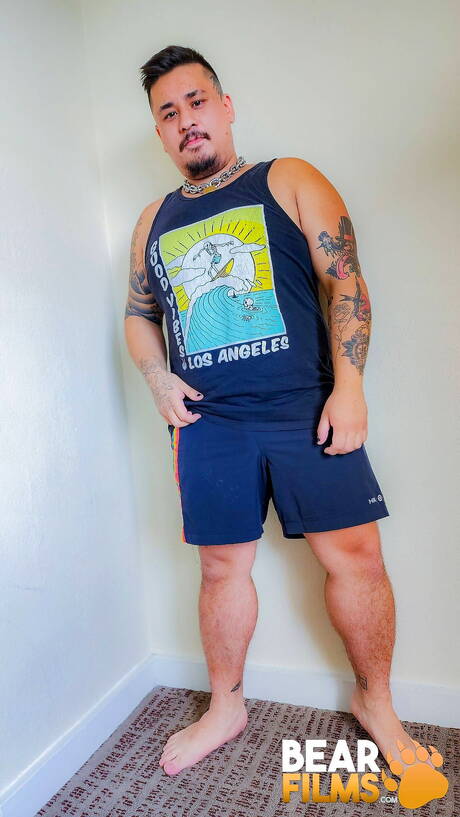 Asian nice Neon Pup undressing and showing hot ass