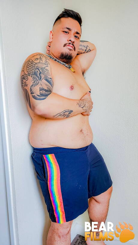 Asian nice Neon Pup undressing and showing hot ass