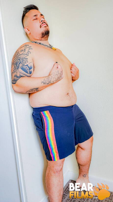 Asian nice Neon Pup undressing and showing hot ass